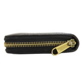Gucci Long Wallet Purse 700484 leather black Zip Around Horsebit Women
