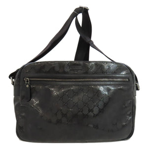 Gucci Shoulder Bag 211107 PVC black GG implementation