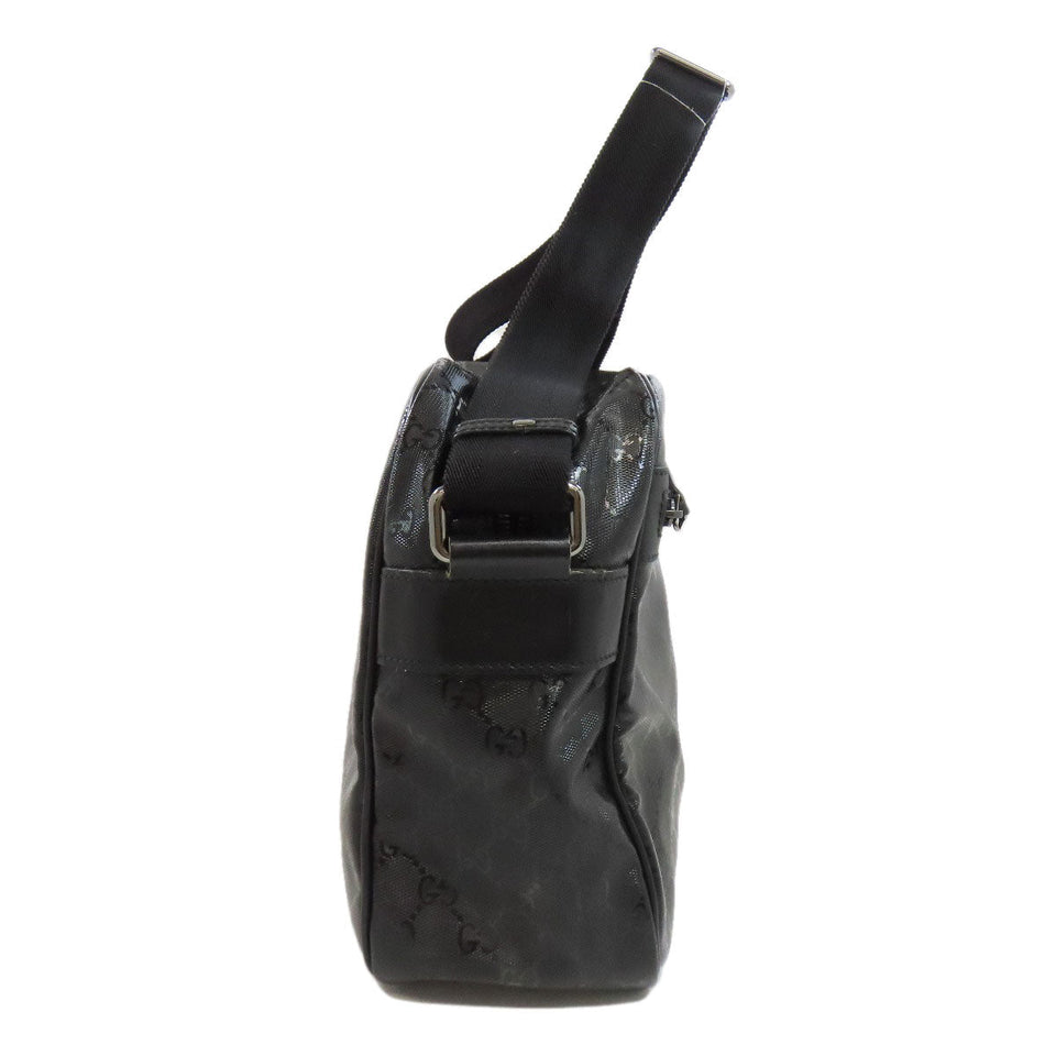 Gucci Shoulder Bag 211107 PVC black GG implementation