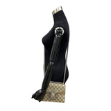 Gucci Shoulder Bag Leather, PVC Brown GG monogram Dionysus Women