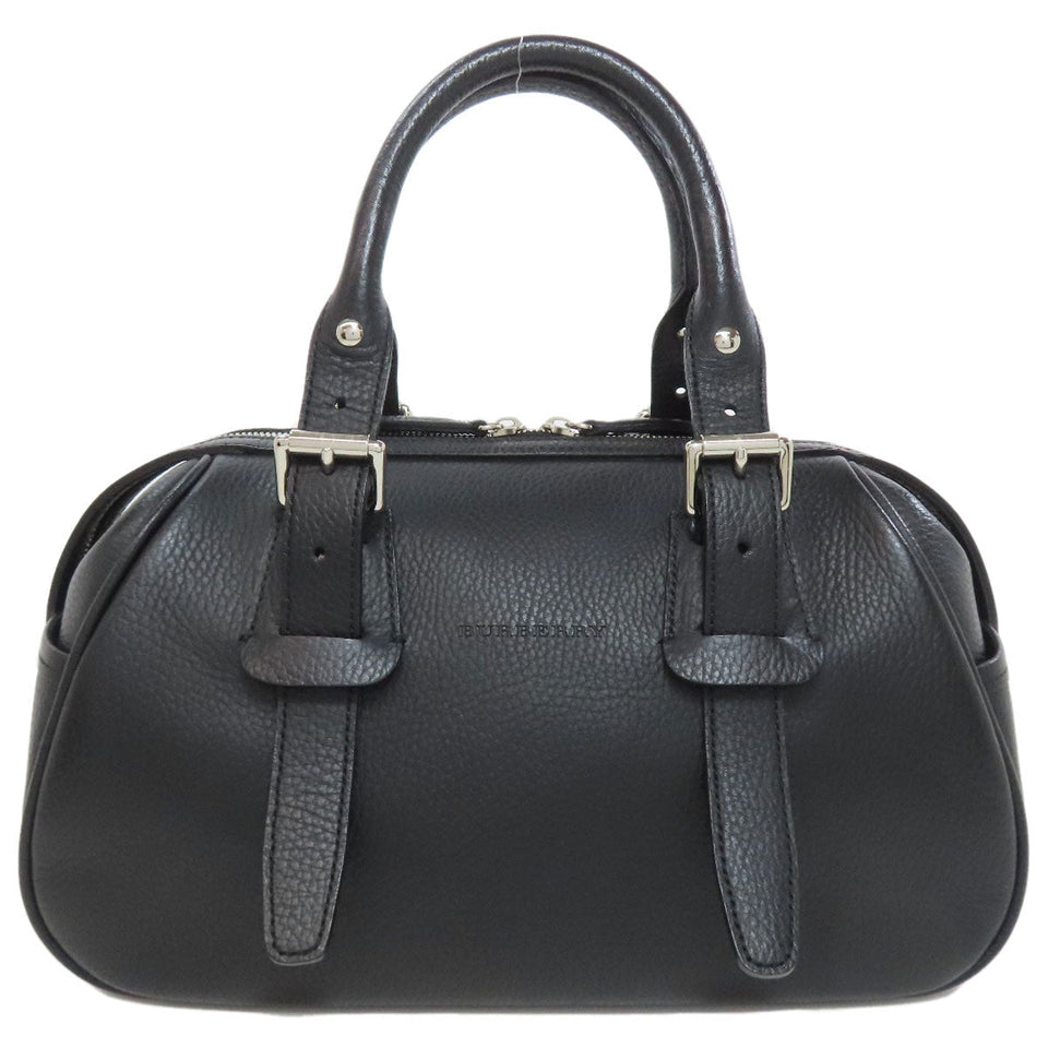 Burberry Tote Bag leather black Mini Boston Duffel bag