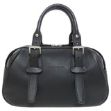 Burberry Tote Bag leather black Mini Boston Duffel bag