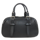 Burberry Tote Bag leather black Mini Boston Duffel bag