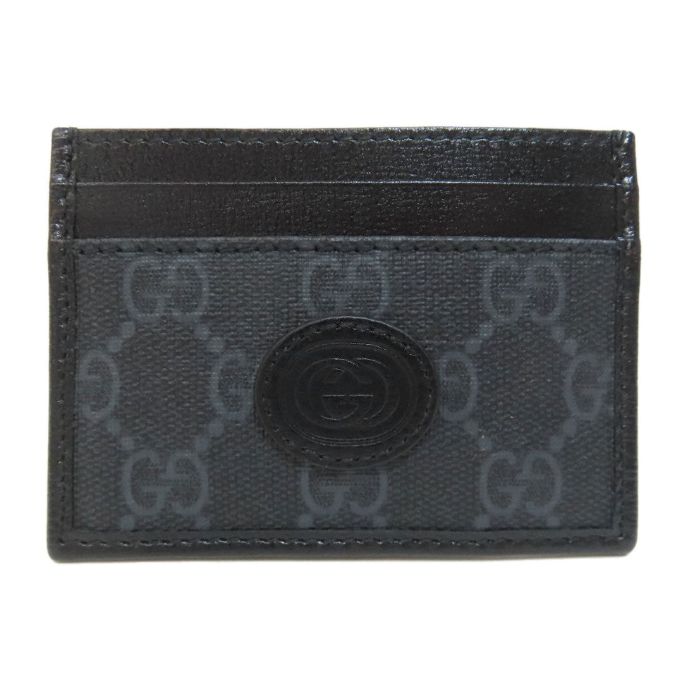 Gucci Card Case 678002 PVC black GG Supreme Women