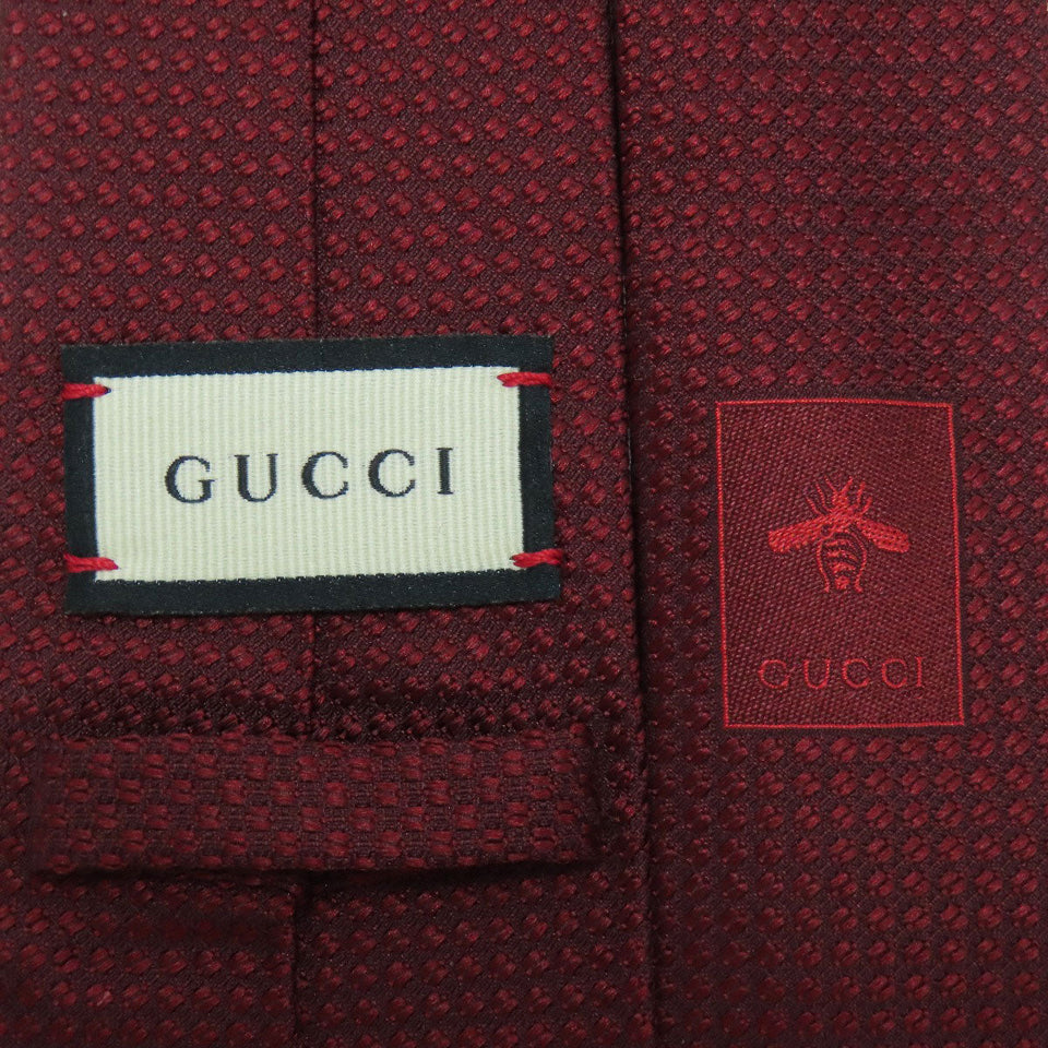 Gucci tie silk Red be sherry line mens