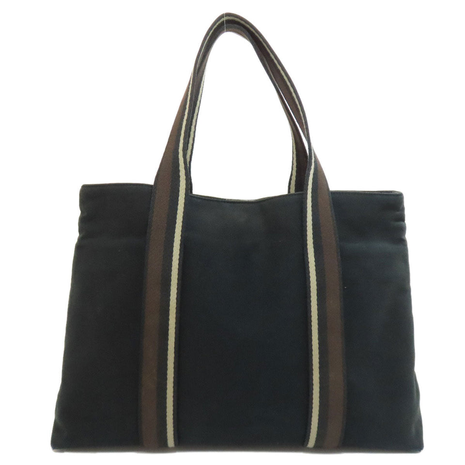 Hermes Tote Bag canvas black Trocha Horizontal Zonal MM