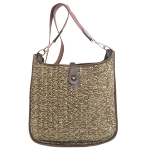 Hermes Shoulder Bag Vibrato Brown Evelyn PM SilverMetal