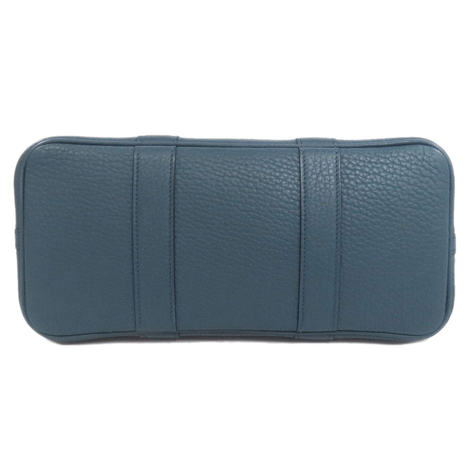 Hermes Tote Bag Togo blue Garden Party TPM SilverMetal