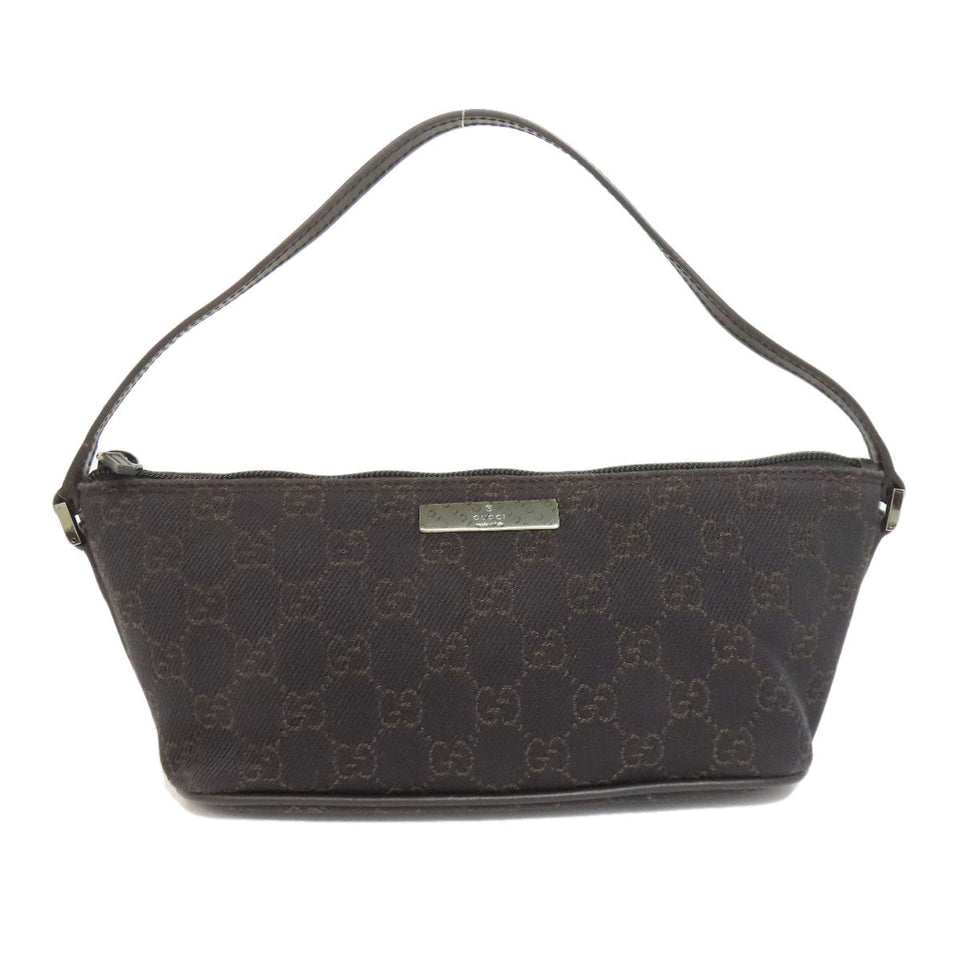 Gucci Handbag 07198 canvas black GG pattern accessory pouch