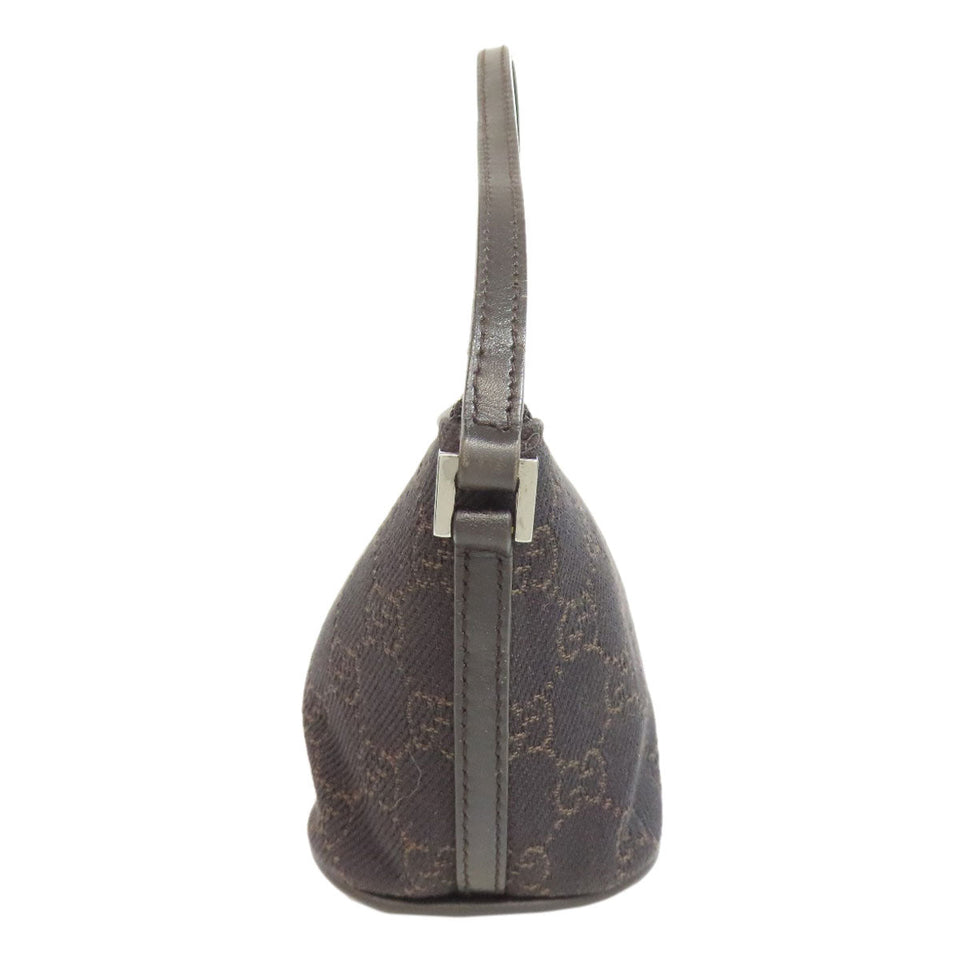 Gucci Handbag 07198 canvas black GG pattern accessory pouch