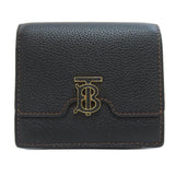 Burberry Bifold Wallet leather black TB logo Women