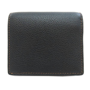 Burberry Bifold Wallet leather black TB logo Women