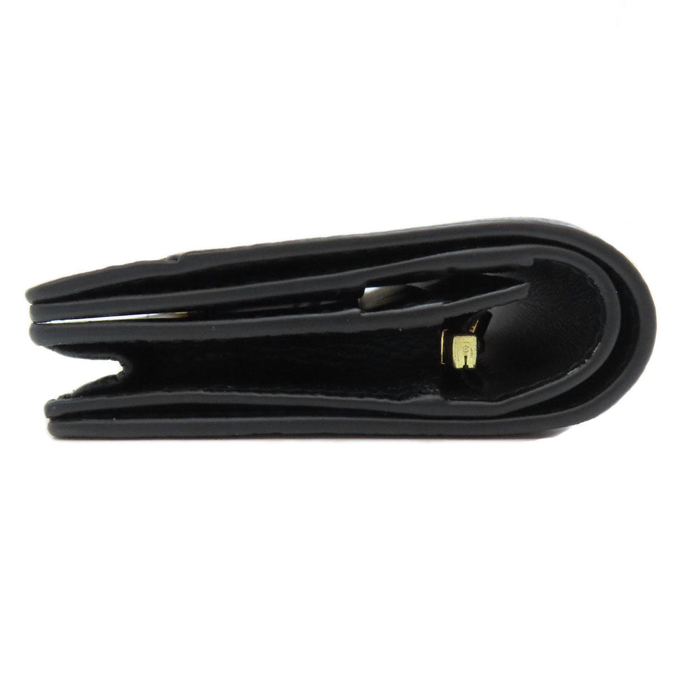 Burberry Bifold Wallet leather black TB logo Women