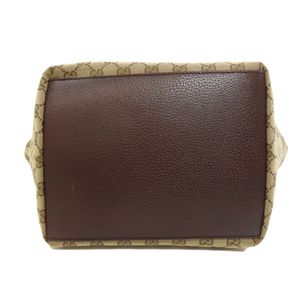 Gucci Handbag 131230 canvas Brown GG Shelly line