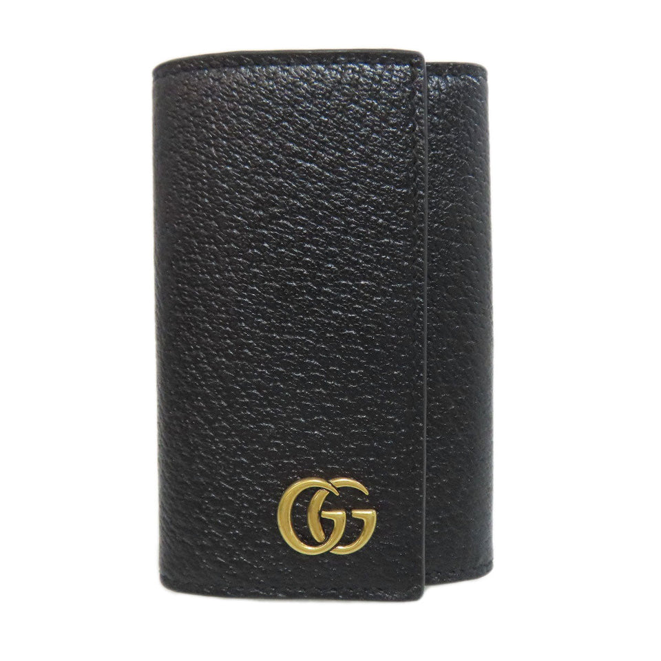 Gucci Key case Key holder  435305 leather black GG Marmont Women