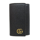 Gucci Key case Key holder  435305 leather black GG Marmont Women