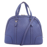 Gucci Handbag 309617 leather blue GG Signature Microsima 2WAY