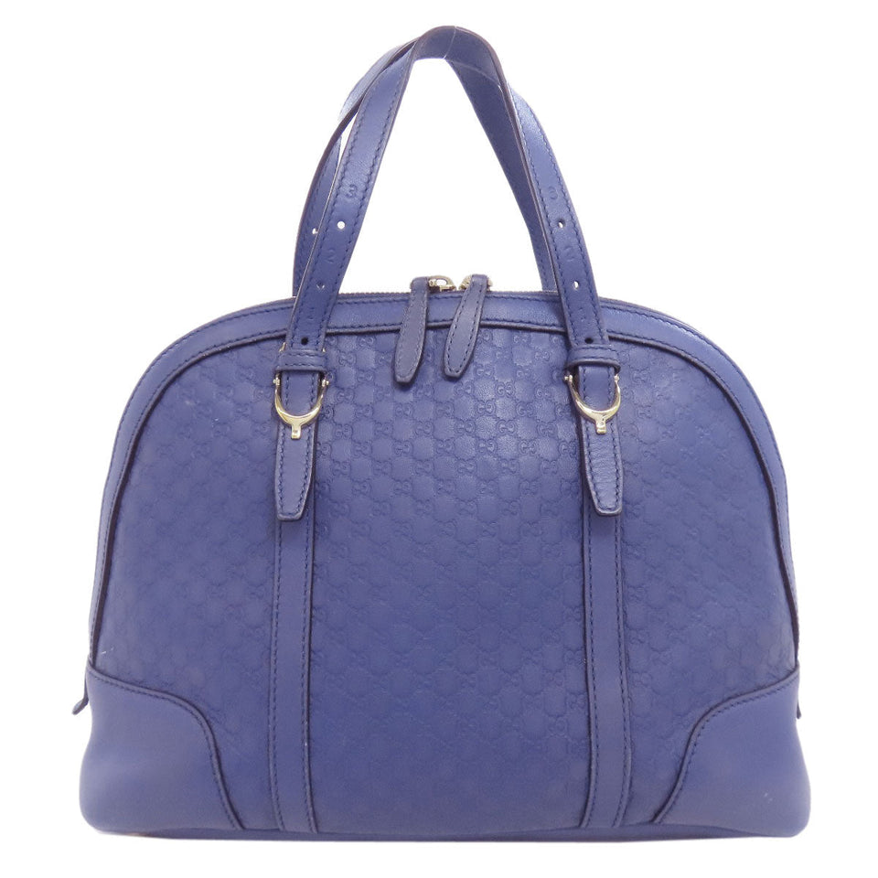 Gucci Handbag 309617 leather blue GG Signature Microsima 2WAY