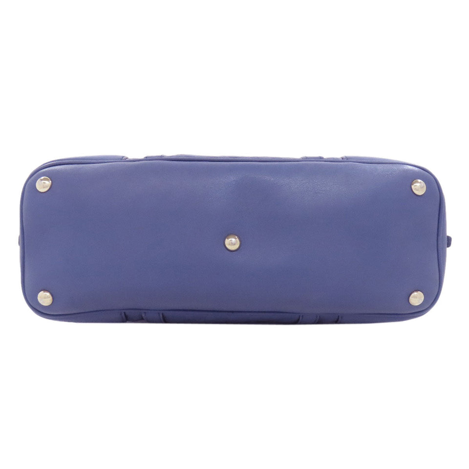 Gucci Handbag 309617 leather blue GG Signature Microsima 2WAY