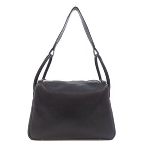 Hermes Handbag Taurillon Clemence black Lindy 30 Silver Metal Women