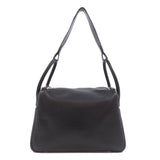 Hermes Handbag Taurillon Clemence black Lindy 30 Silver Metal Women