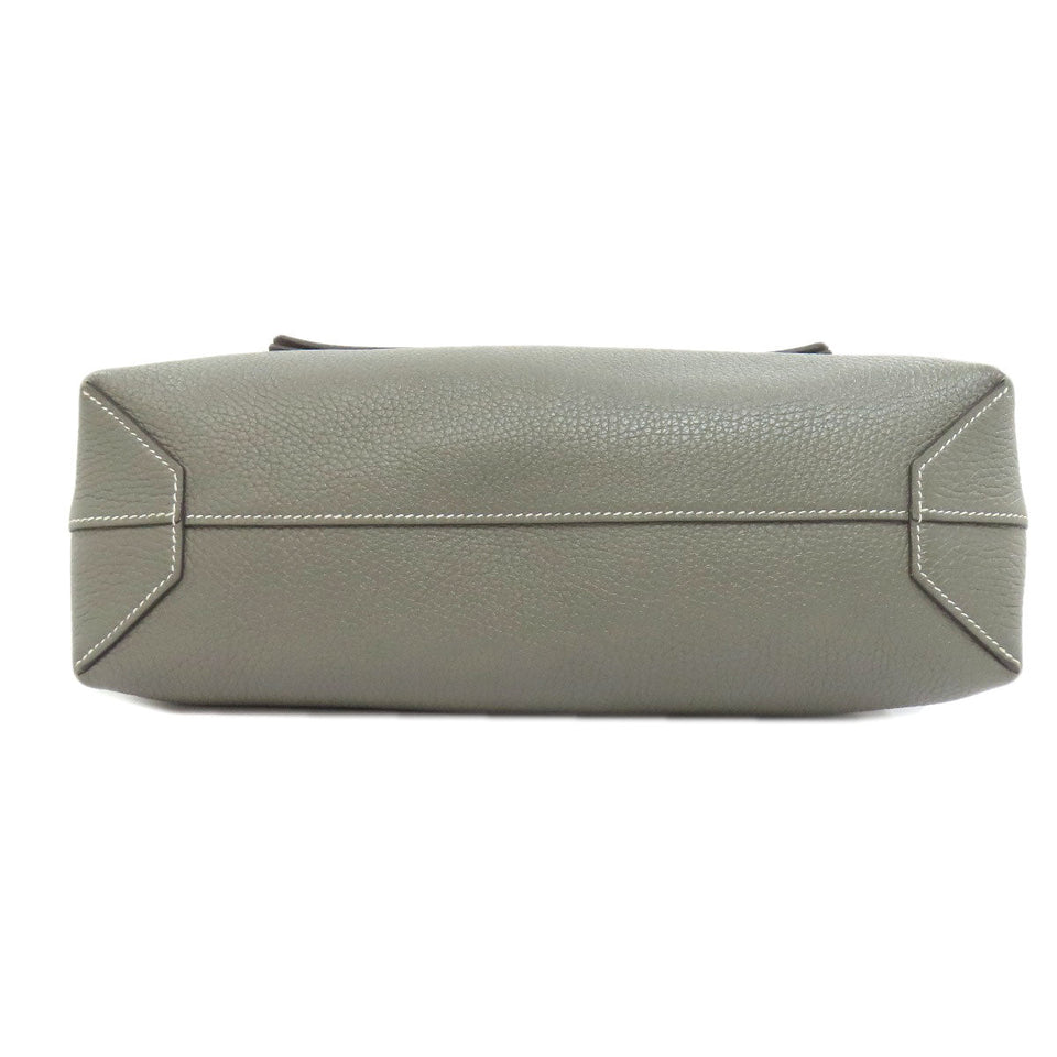 Hermes Tote Bag Taurillon Clemence gray Cabasselier 31 Women