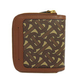 Burberry Bifold Wallet leather Brown TB logo pattern Women