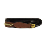 Burberry Bifold Wallet leather Brown TB logo pattern Women