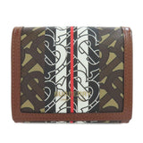 Burberry Bifold Wallet PVC Brown logo Women
