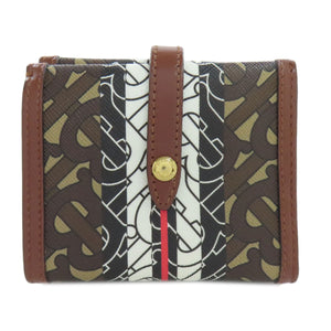 Burberry Bifold Wallet PVC Brown logo Women
