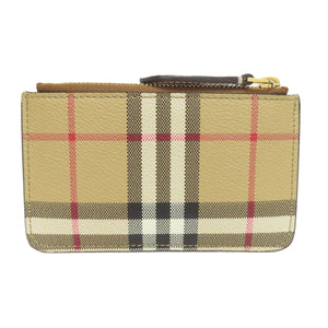 Burberry Coin case leather beige Nova Check