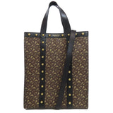 Burberry Tote Bag PVC Brown TB logo 2WAY