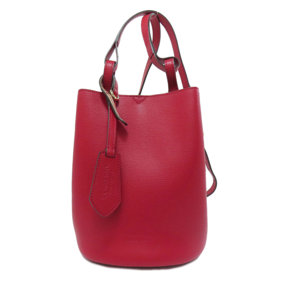 Burberry Shoulder Bag leather Red Long shoulder Women