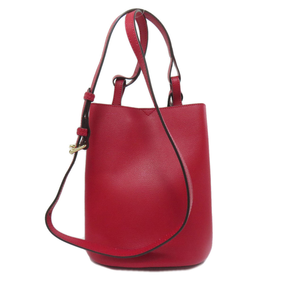 Burberry Shoulder Bag leather Red Long shoulder Women