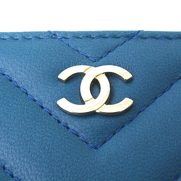Chanel Chevron Lambskin Long Wallet