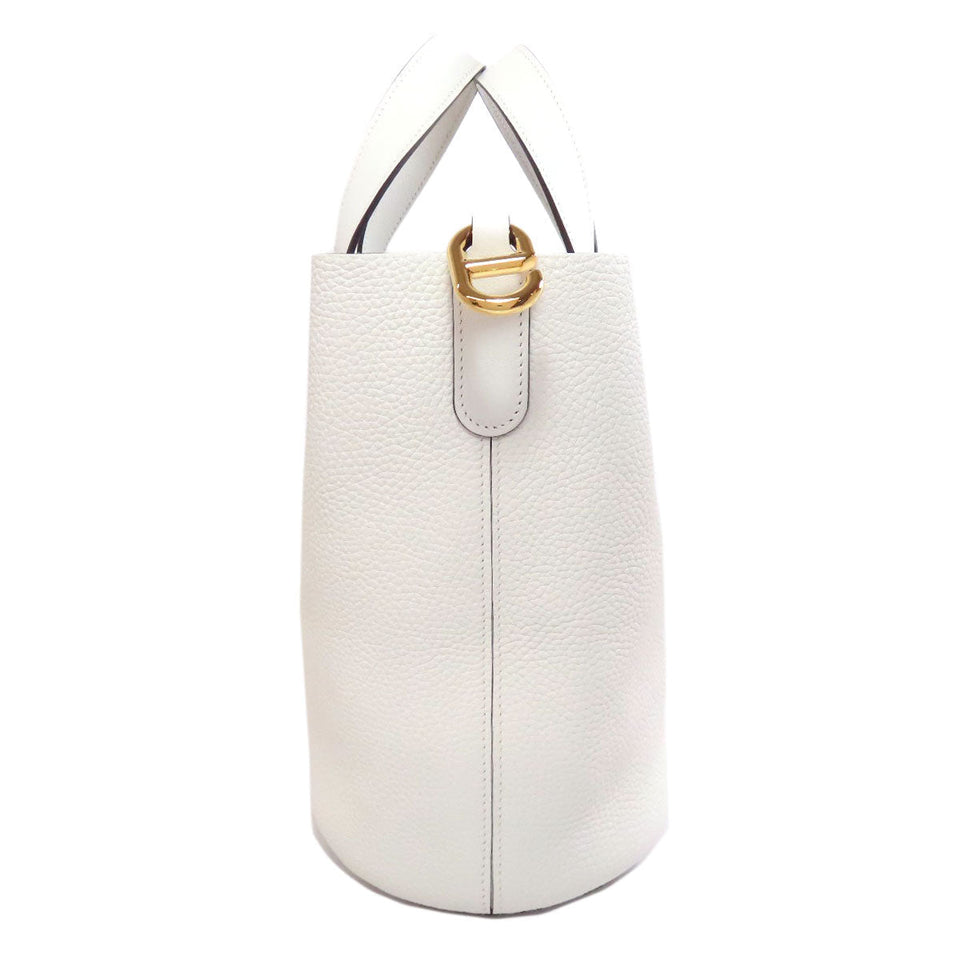 Hermes Handbag Taurillon Clemence white In the Loop 23 Gold Metal