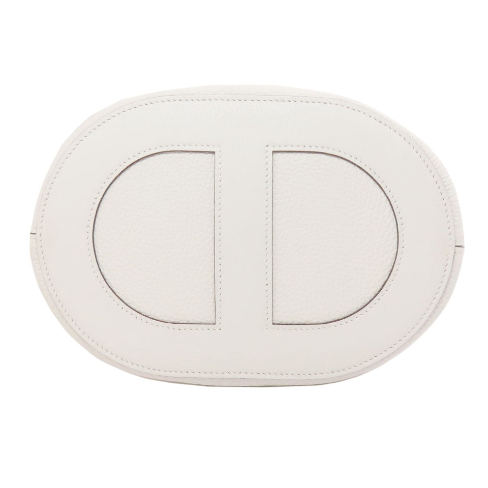 Hermes Handbag Taurillon Clemence white In the Loop 23 Gold Metal