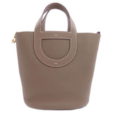 Hermes Handbag Taurillon Clemence beige In the Loop 23 Etoupe Gold Metal