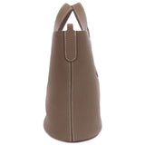 Hermes Handbag Taurillon Clemence beige In the Loop 23 Etoupe Gold Metal