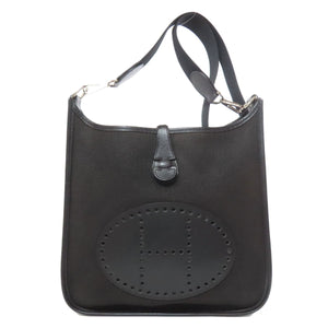 Hermes Shoulder Bag Towar black Evelyn 1 PM SilverMetal