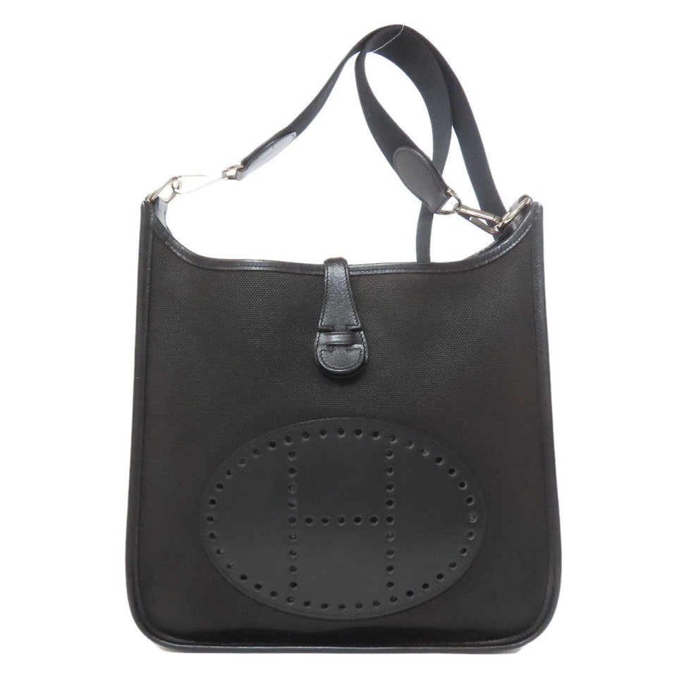 Hermes Shoulder Bag Towar black Evelyn 1 PM SilverMetal