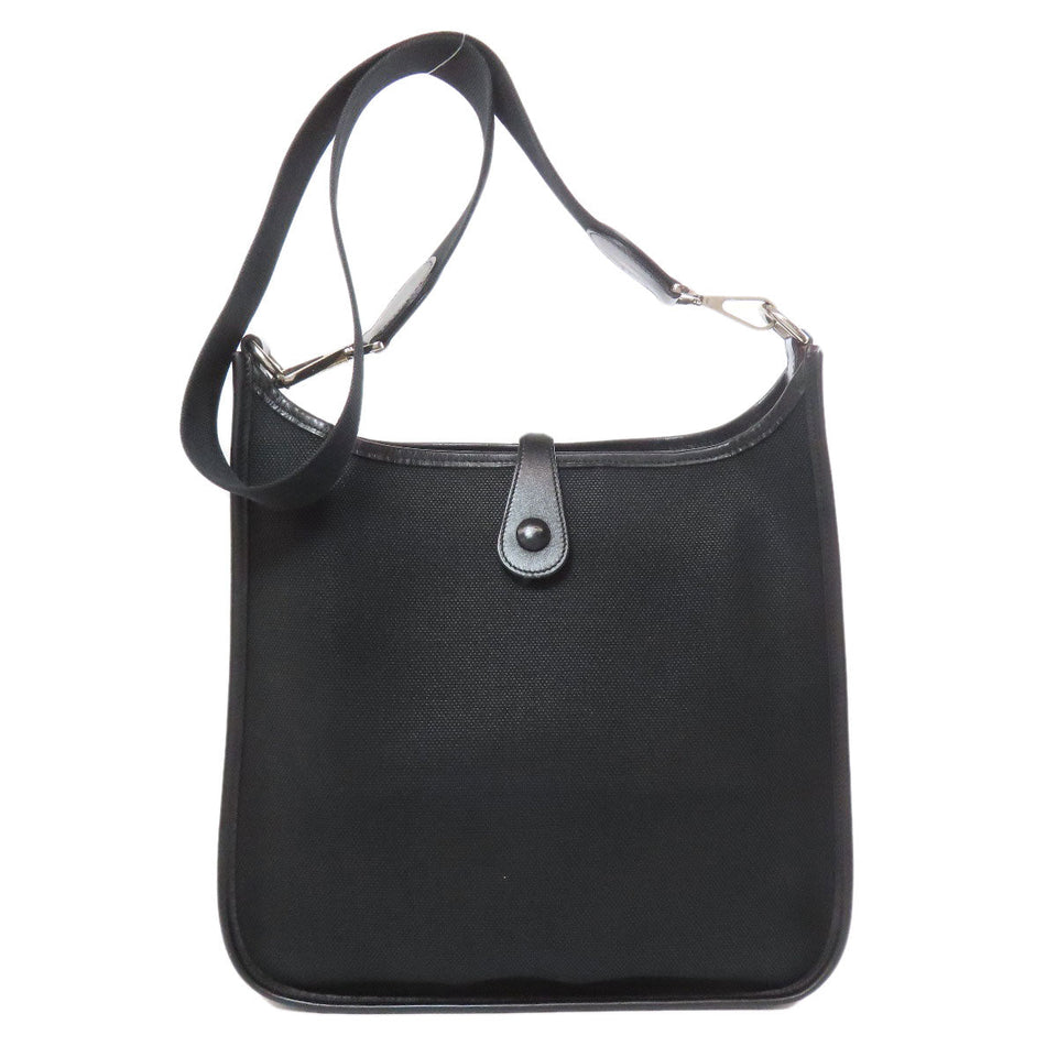 Hermes Shoulder Bag Towar black Evelyn 1 PM SilverMetal