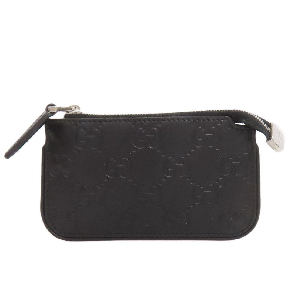 Gucci Coin case 233183 leather black GG Signature Shima