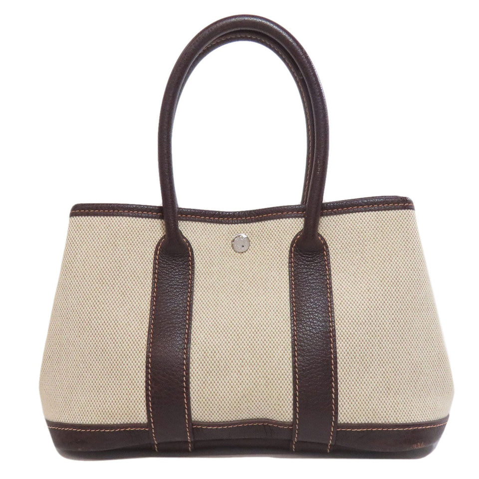 Hermes Handbag Tower ash beige Garden Party TTPM SilverMetal