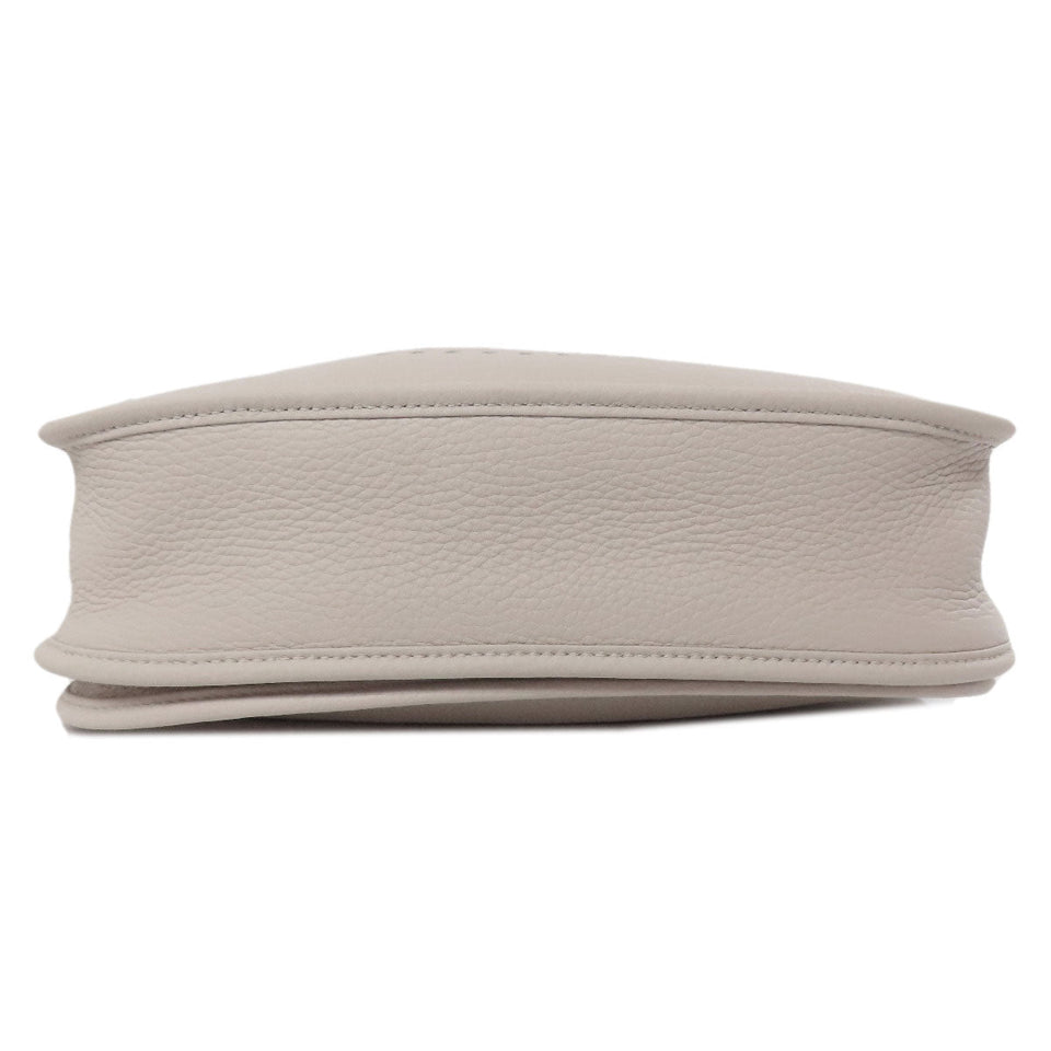 Hermes Shoulder Bag Taurillon Clemence white Evelyn 3 PM SilverMetal