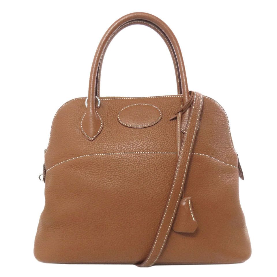 Hermes Handbag Taurillon Clemence gold Bolide 31 Gold SilverMetal