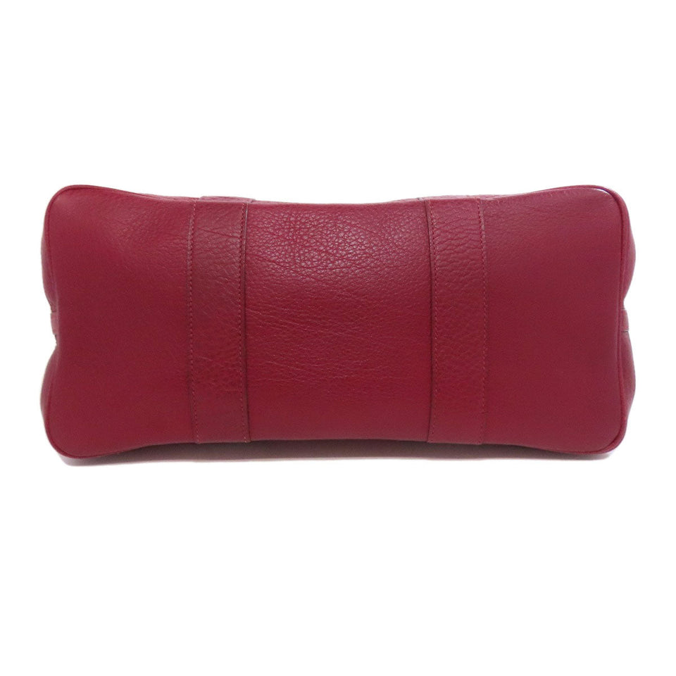 Hermes Tote Bag Towar Officche Red Garden Party PM Rouge Ash Silver Metal