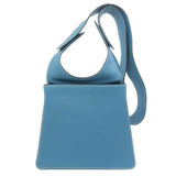 Hermes Shoulder Bag Togo blue Simple design Blue Jean