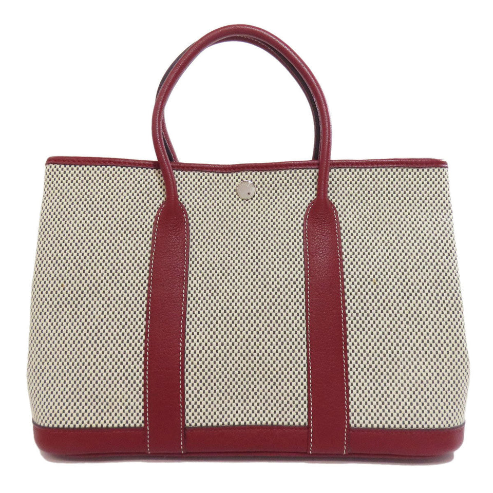 Hermes Handbag canvas gray Garden party TPM