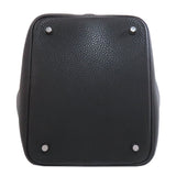 Hermes Handbag Togo black Picotin Lock MM SilverMetal